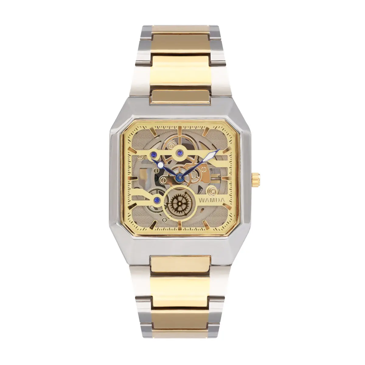 Men's Gold Skeleton Watch with Quartz Movement — feature 6