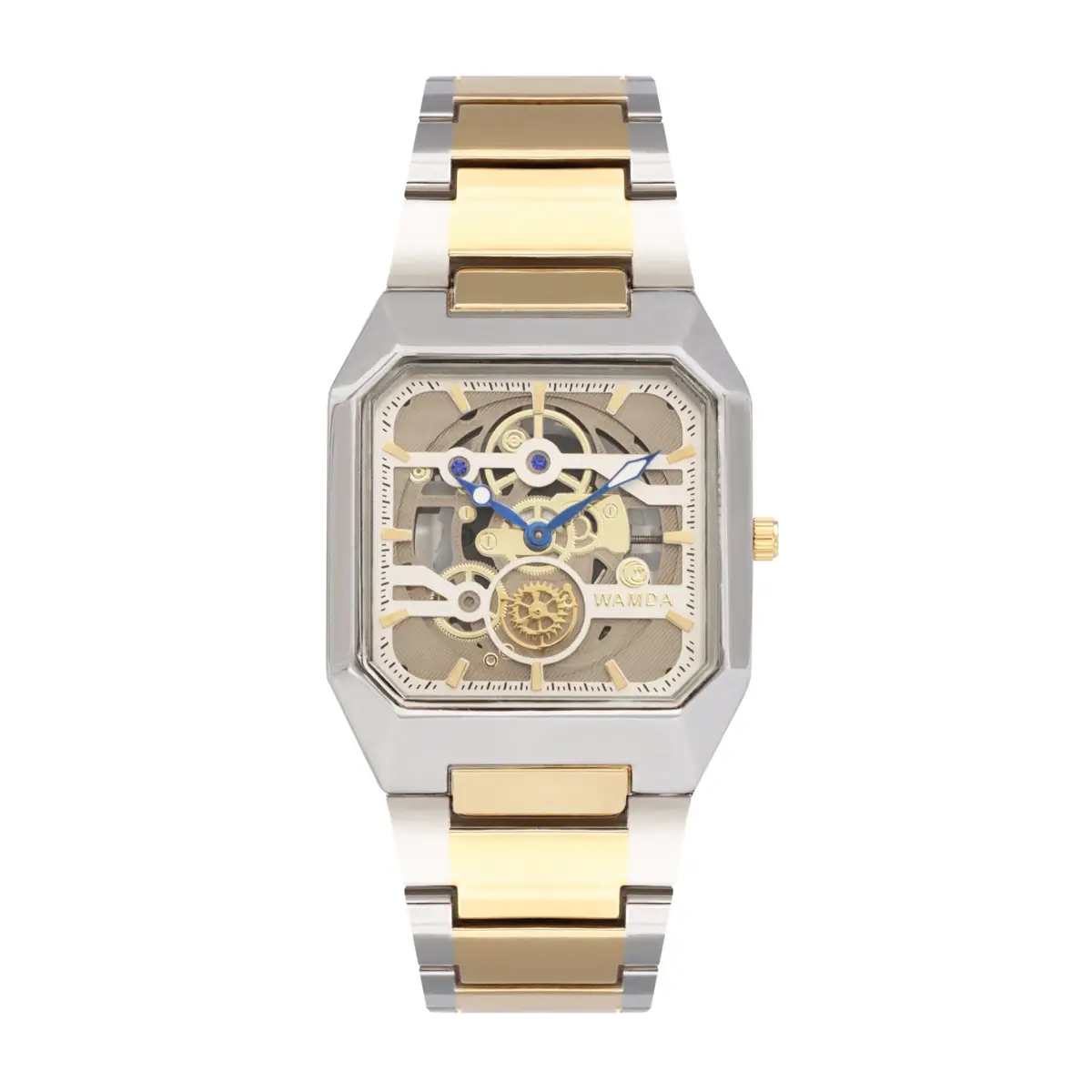Men's Gold Skeleton Watch with Quartz Movement - Image 4
