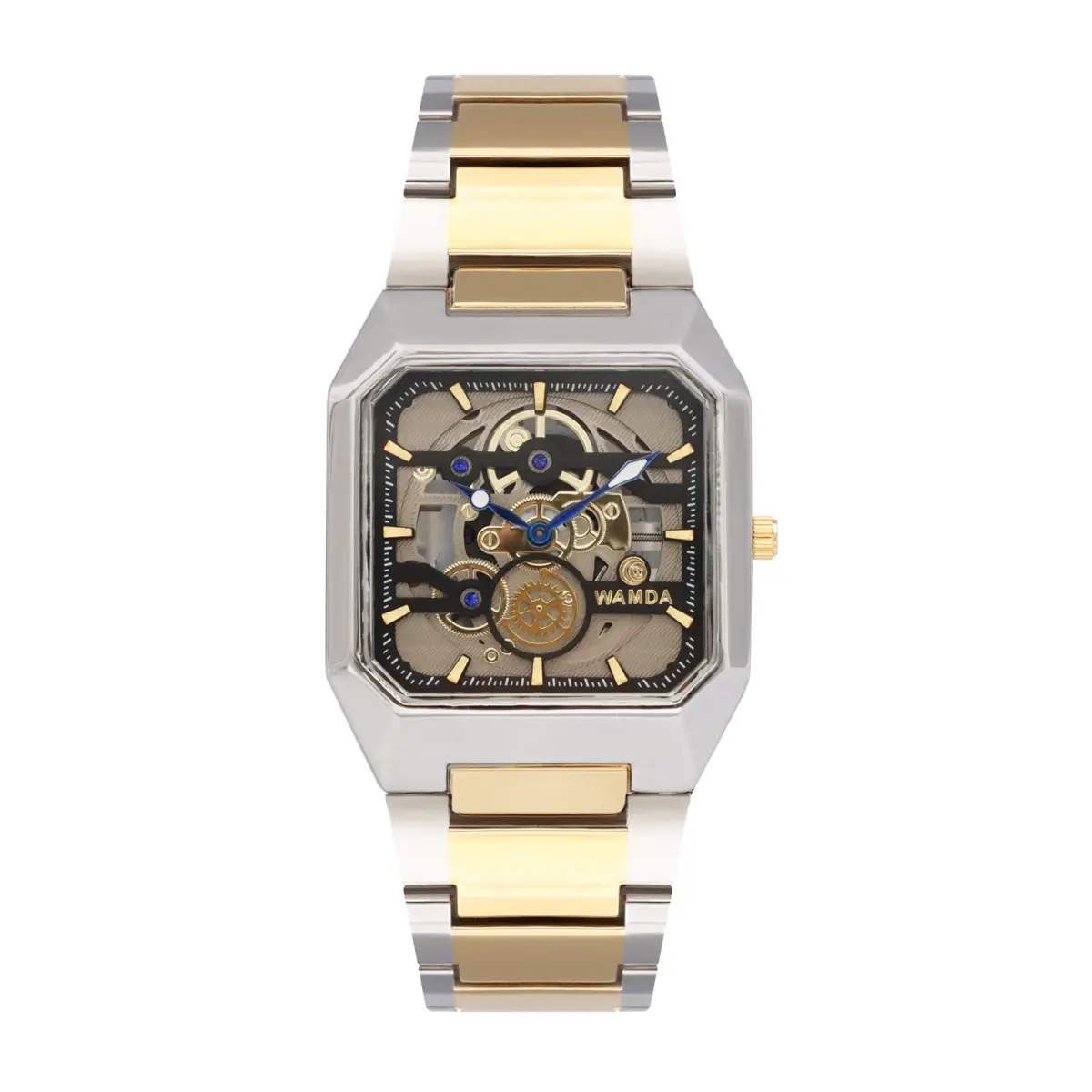 Men's Gold Skeleton Watch with Quartz Movement - Image 5