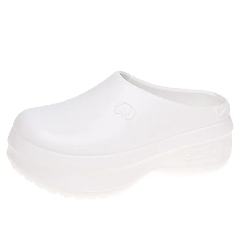 Thick-soled Baotou Half Slippers Women's Outer Wear 2024 New Arrival Lightweight Non-slip Waterproof Heightened Chef Shoes Ins Hole Shoes - Image 3