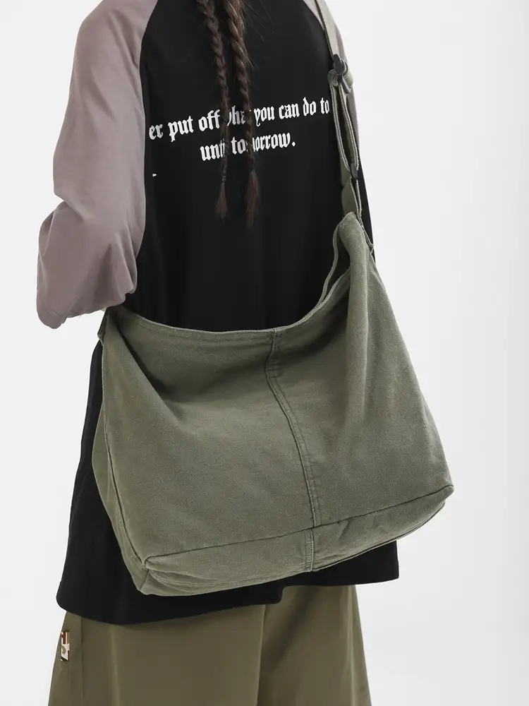 2024 Crossbody Bag for Men Women Ins Harajuku Canvas Shoulder - Image 5