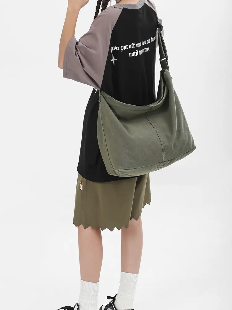 2024 Crossbody Bag for Men Women Ins Harajuku Canvas Shoulder - Image 7