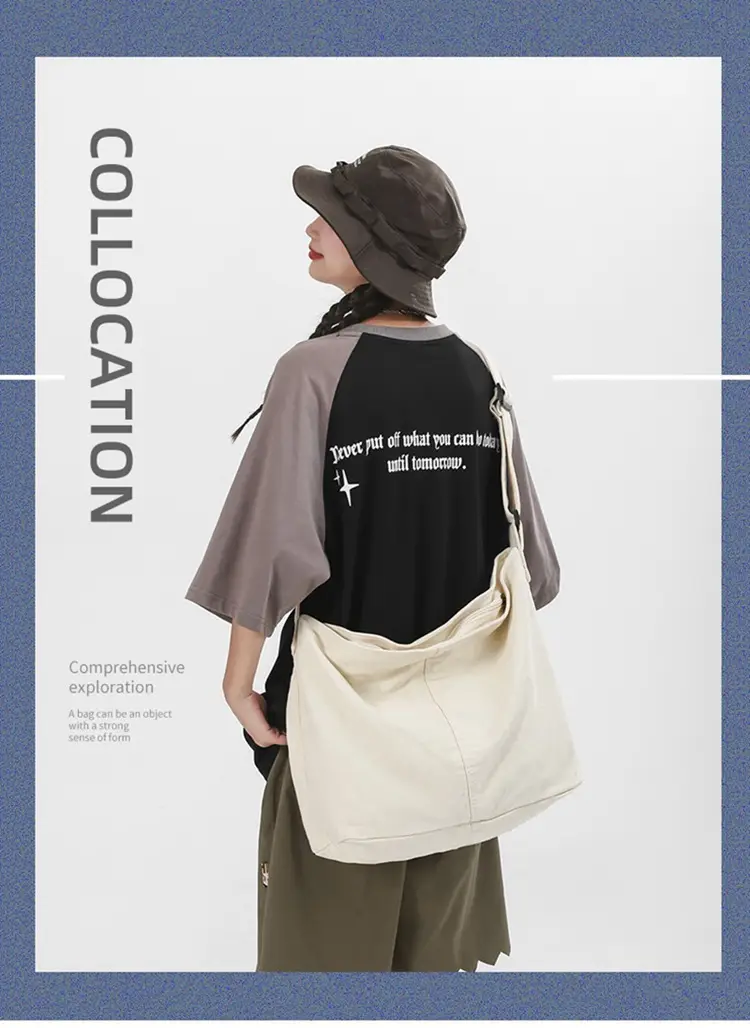 2024 Crossbody Bag for Men Women Ins Harajuku Canvas Shoulder — feature 1
