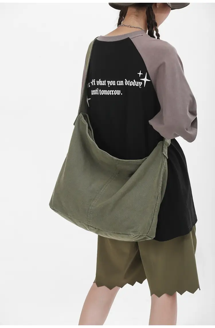 2024 Crossbody Bag for Men Women Ins Harajuku Canvas Shoulder — feature 25