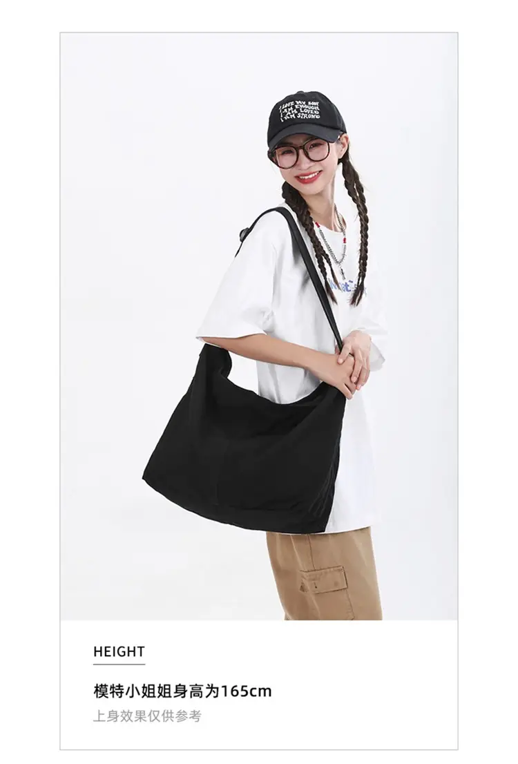 2024 Crossbody Bag for Men Women Ins Harajuku Canvas Shoulder — feature 3