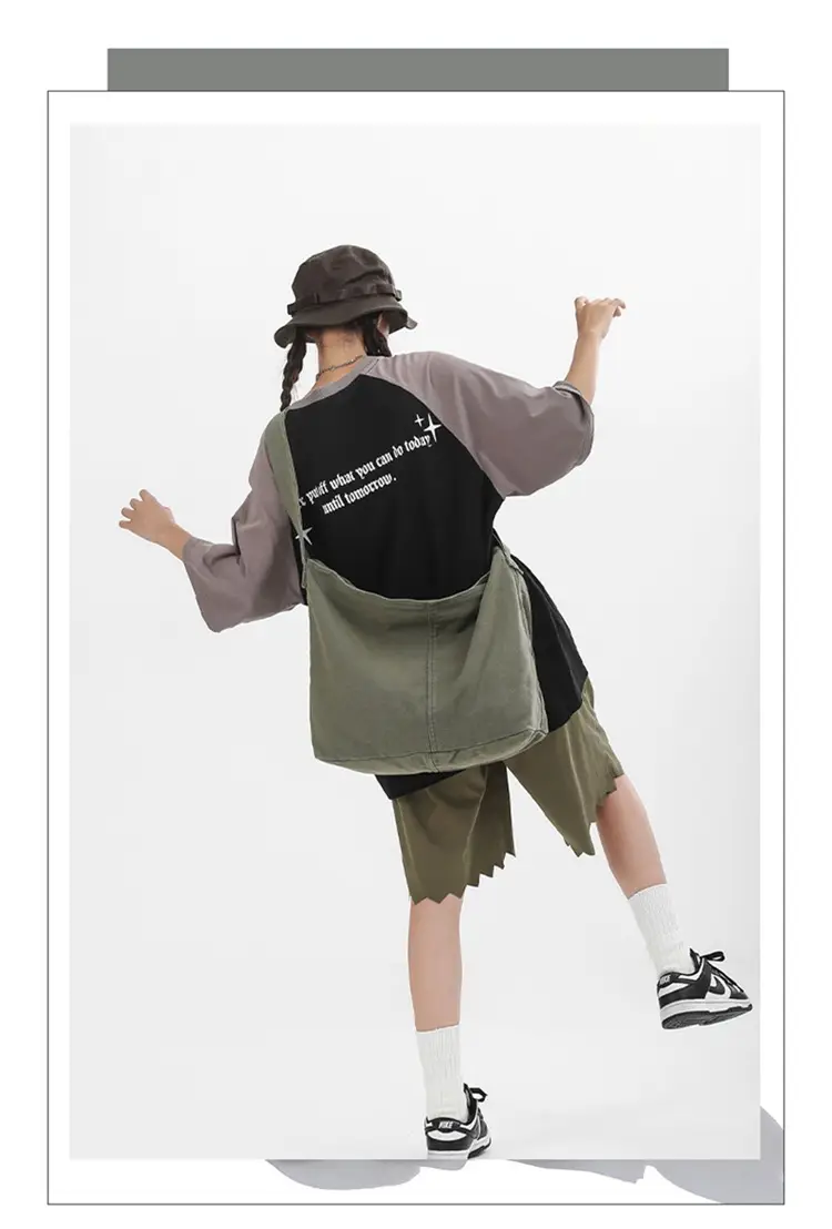 2024 Crossbody Bag for Men Women Ins Harajuku Canvas Shoulder — feature 5