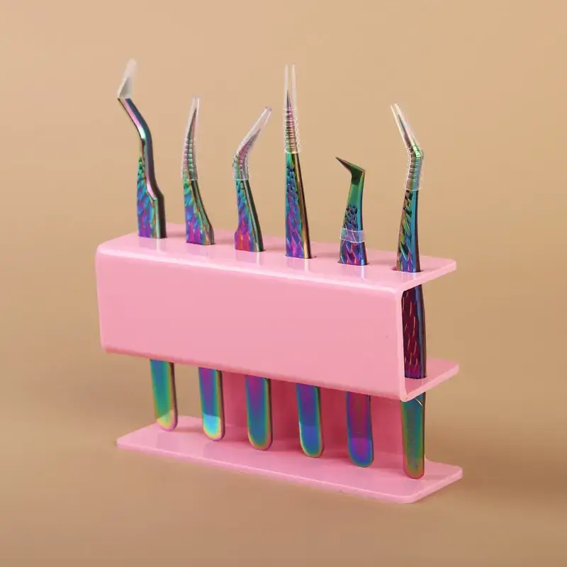 Eyelash Tweezers Display Stand Black Acrylic - Image 12