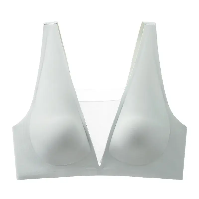 Deep V Jelly Underwear Women Big Chest Small Gathering - Image 5