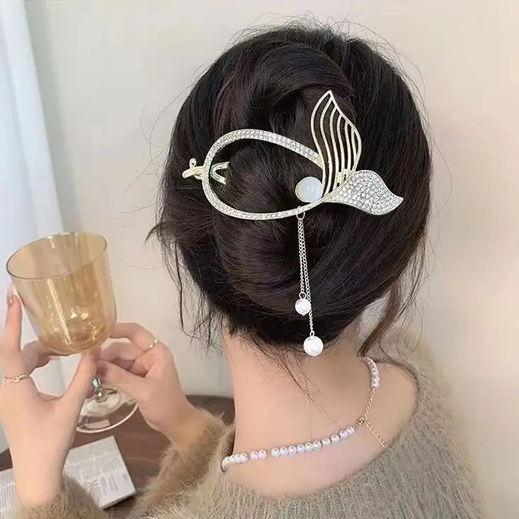Suzuki Orchid Tassel Hair Clip Pearl Diamond Clip - Image 35