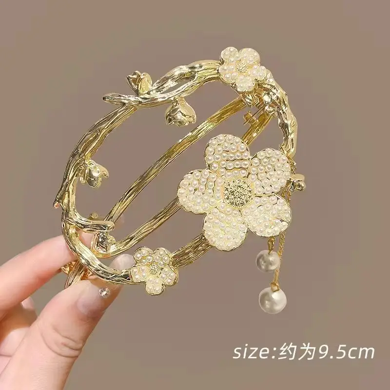 Suzuki Orchid Tassel Hair Clip Pearl Diamond Clip - Image 2
