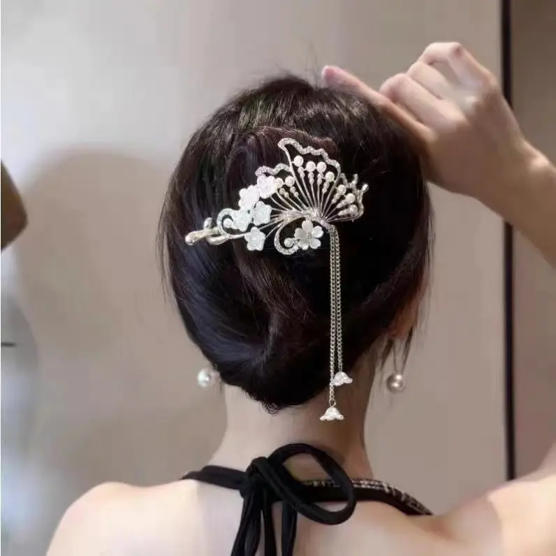 Suzuki Orchid Tassel Hair Clip Pearl Diamond Clip - Image 30