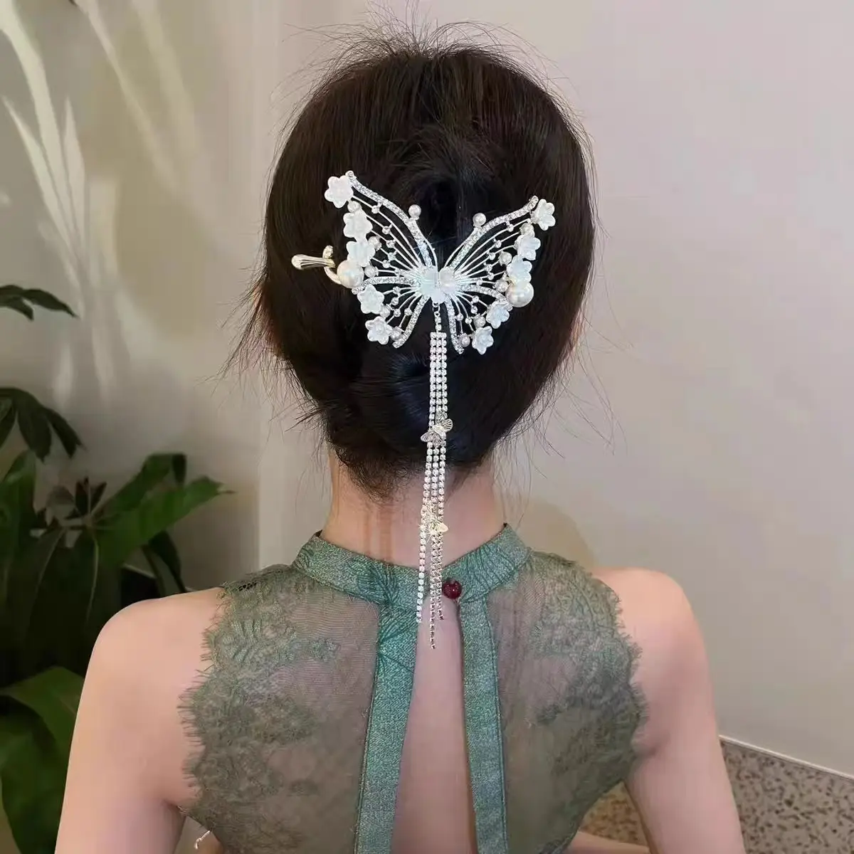 Suzuki Orchid Tassel Hair Clip Pearl Diamond Clip - Image 31