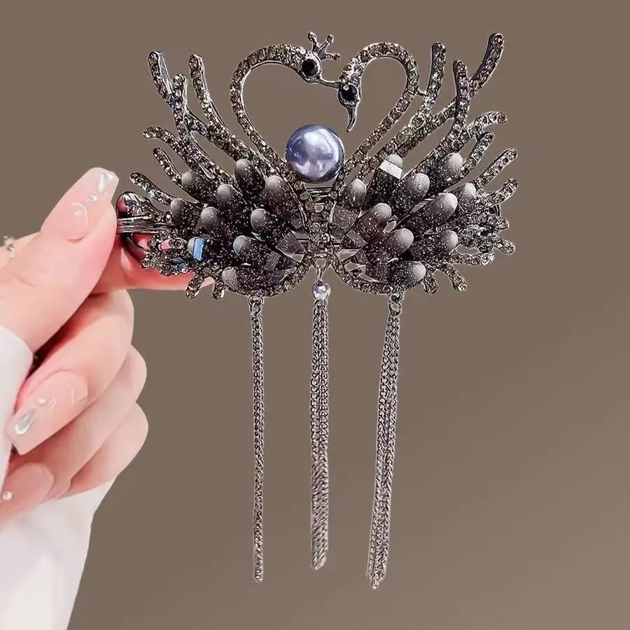 Suzuki Orchid Tassel Hair Clip Pearl Diamond Clip — feature 13