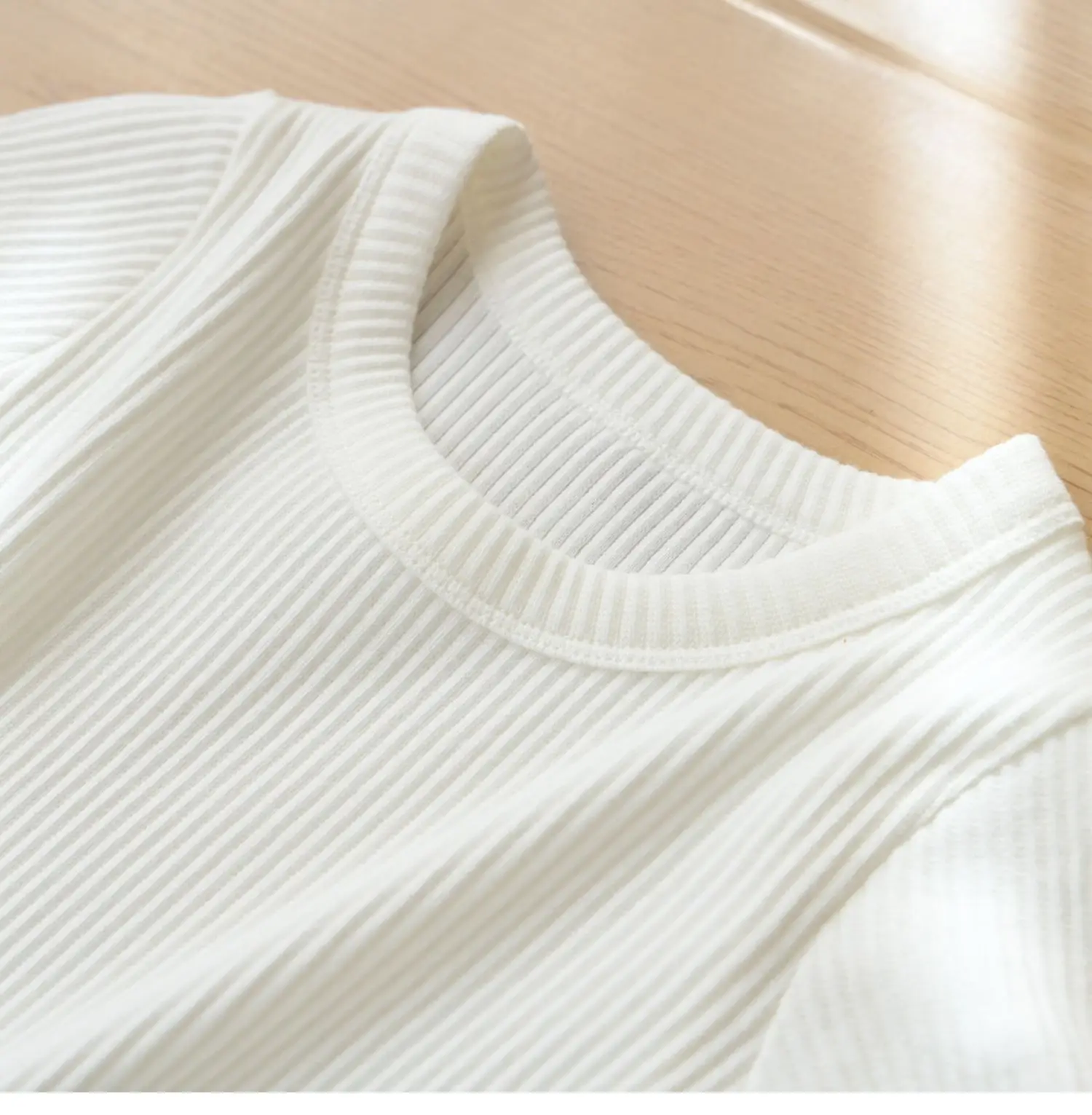 Children Cotton Pit-strip T-shirt Round Neck Short Sleeve Summer Wear — feature 26