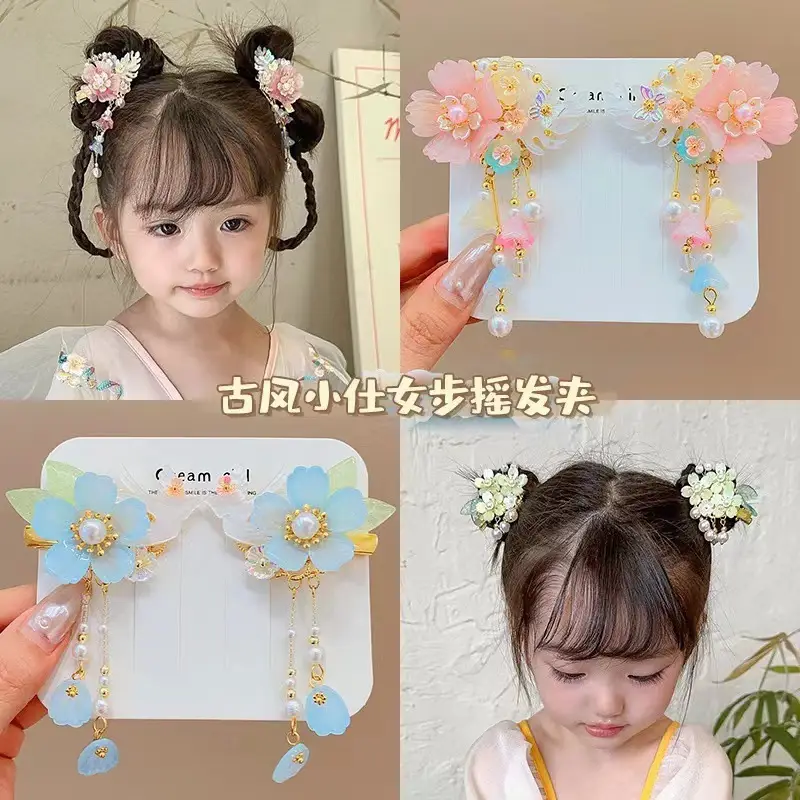 Sweet Fairy Flower Hairpin for Girls Antique Style Clip - Image 35