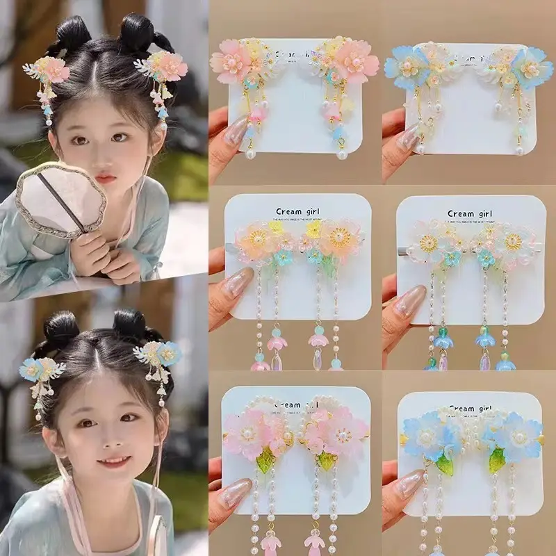 Sweet Fairy Flower Hairpin for Girls Antique Style Clip - Image 36