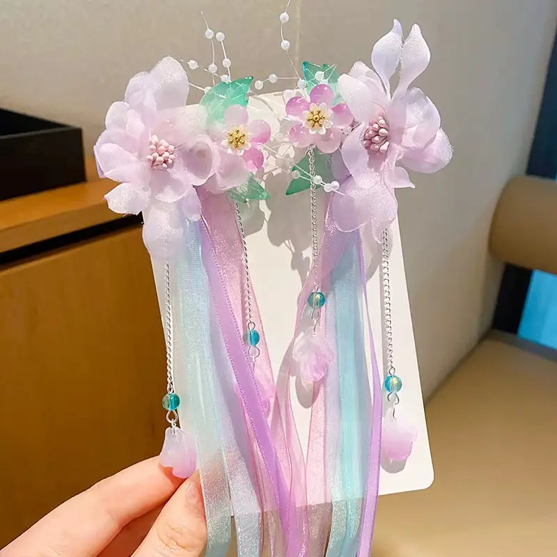 Sweet Fairy Flower Hairpin for Girls Antique Style Clip - Image 10