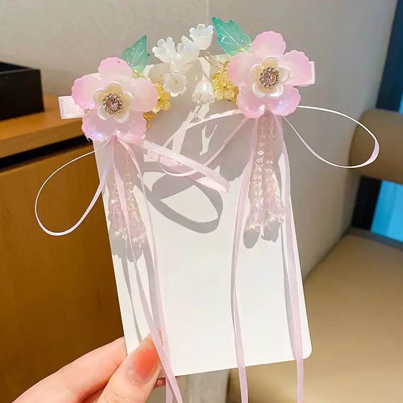 Sweet Fairy Flower Hairpin for Girls Antique Style Clip - Image 2