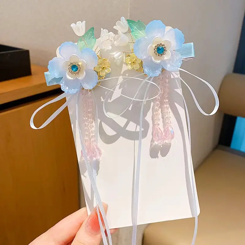 Sweet Fairy Flower Hairpin for Girls Antique Style Clip - Image 3