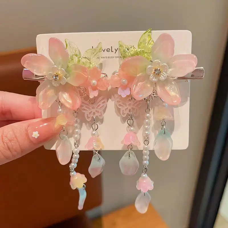 Sweet Fairy Flower Hairpin for Girls Antique Style Clip - Image 4