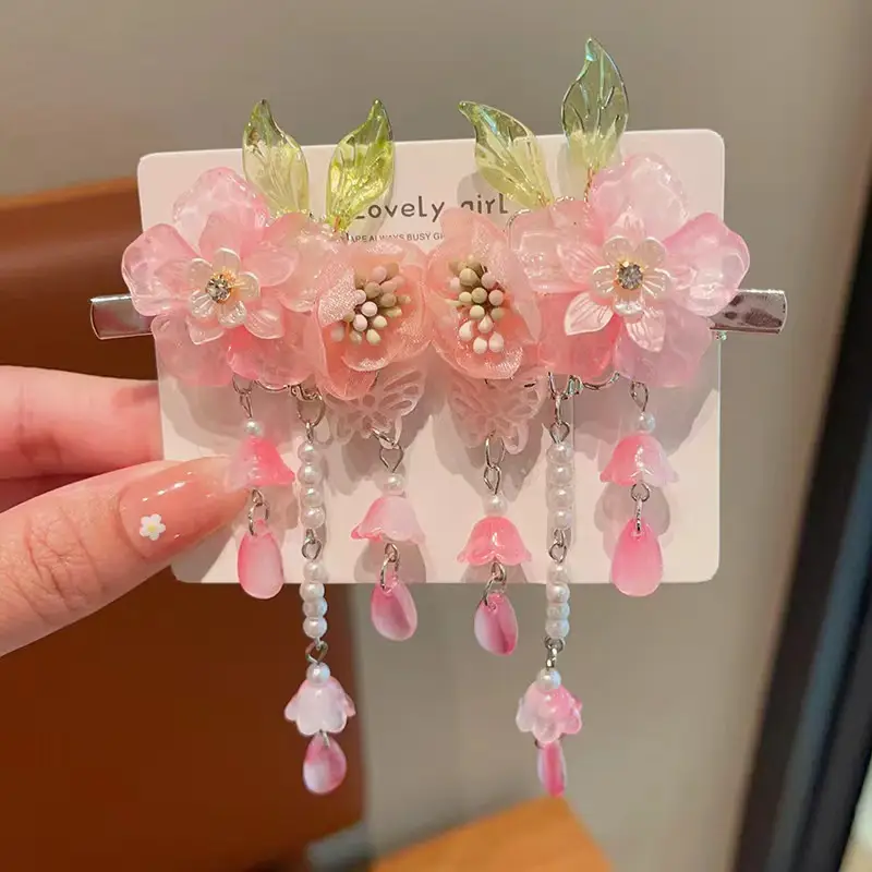 Sweet Fairy Flower Hairpin for Girls Antique Style Clip - Image 5
