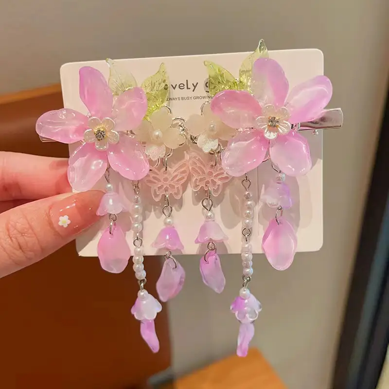 Sweet Fairy Flower Hairpin for Girls Antique Style Clip - Image 7