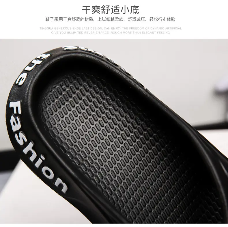 Men's Navy Blue Casual Sandals with "Belive In" Text — feature 6