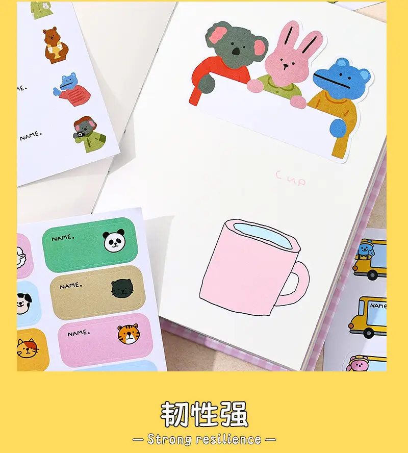 Cartoon Name Sticker Kindergarten Student Name Waterproof Sticker Children's Stationery Water Cup Book Sticker Label Sticker — feature 10