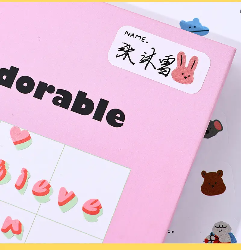 Cartoon Name Sticker Kindergarten Student Name Waterproof Sticker Children's Stationery Water Cup Book Sticker Label Sticker — feature 16