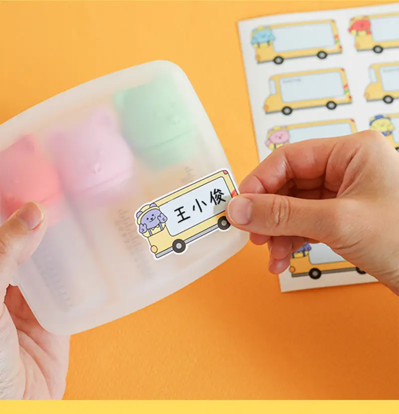 Cartoon Name Sticker Kindergarten Student Name Waterproof Sticker Children's Stationery Water Cup Book Sticker Label Sticker — feature 18