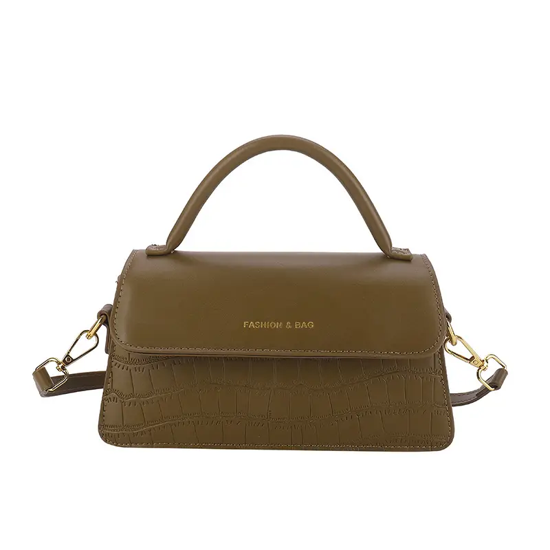 Black Croc Textured Shoulder Messenger Bag for Women - Image 2