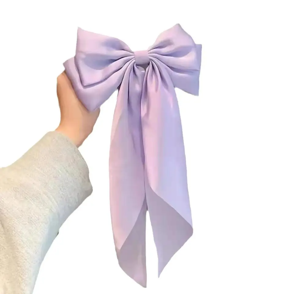 Satin Long Bow Hairpin for Women