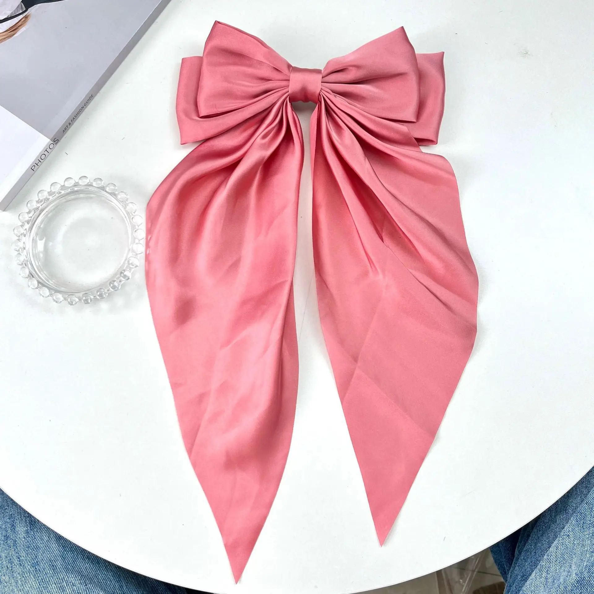 Satin Long Bow Hairpin for Women