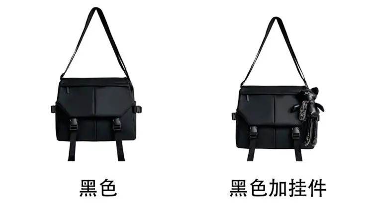 Black Satchel Crossbody Bag for Men Women — feature 13