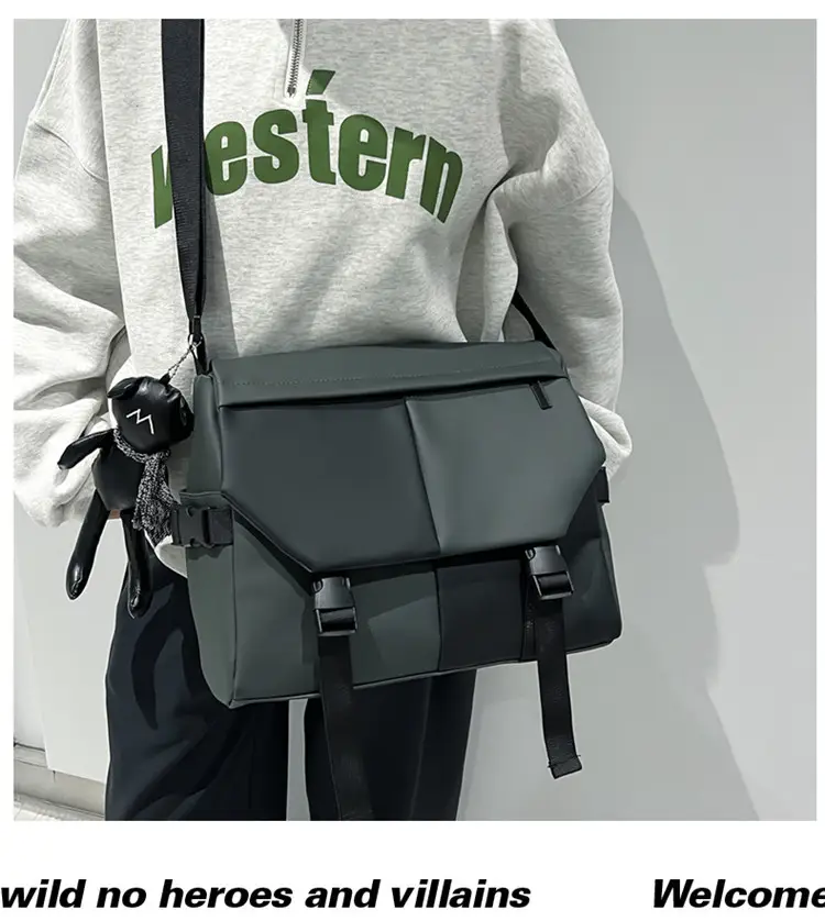 Black Satchel Crossbody Bag for Men Women — feature 17