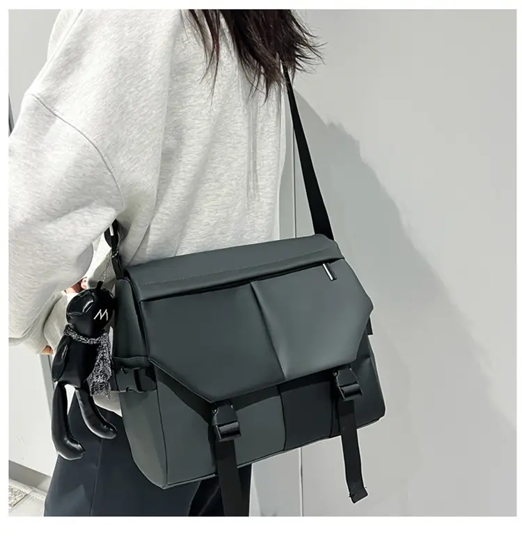 Black Satchel Crossbody Bag for Men Women — feature 18