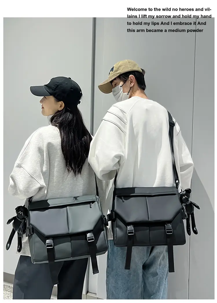 Black Satchel Crossbody Bag for Men Women — feature 20
