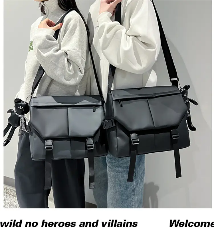 Black Satchel Crossbody Bag for Men Women — feature 22