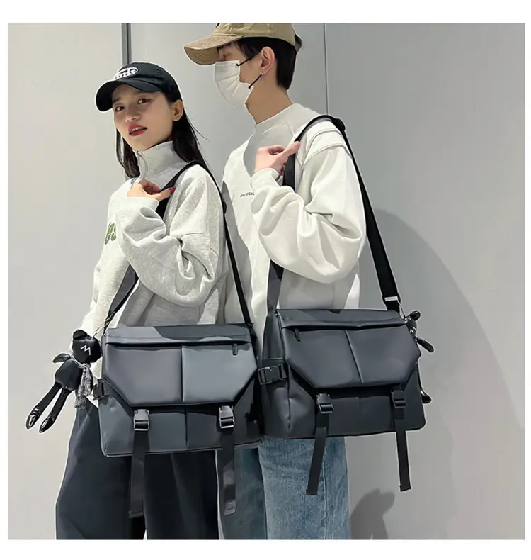 Black Satchel Crossbody Bag for Men Women — feature 23