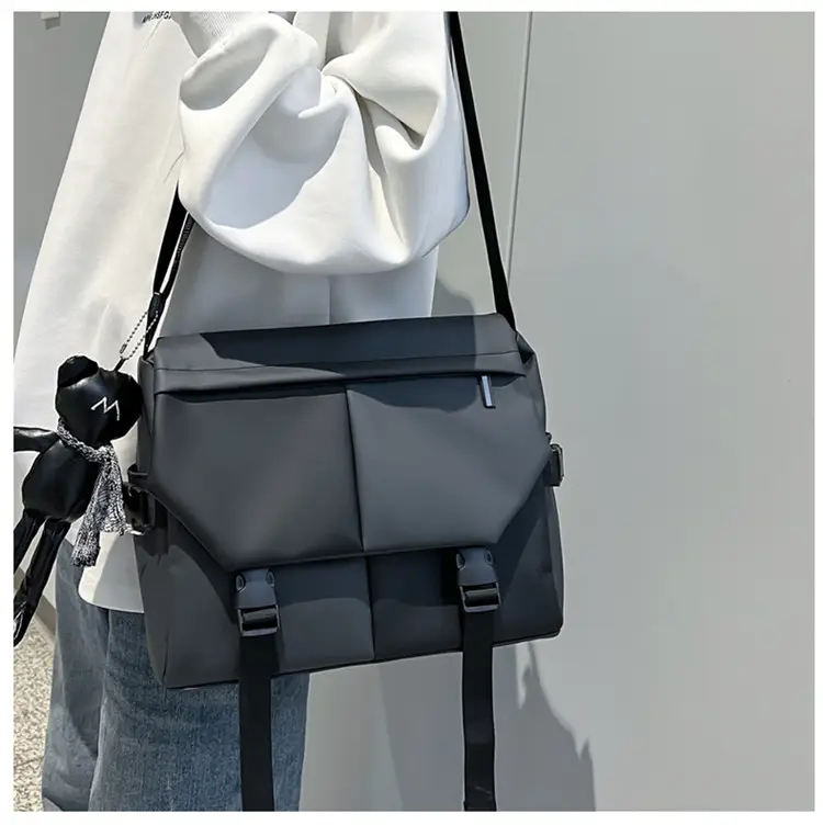 Black Satchel Crossbody Bag for Men Women — feature 29