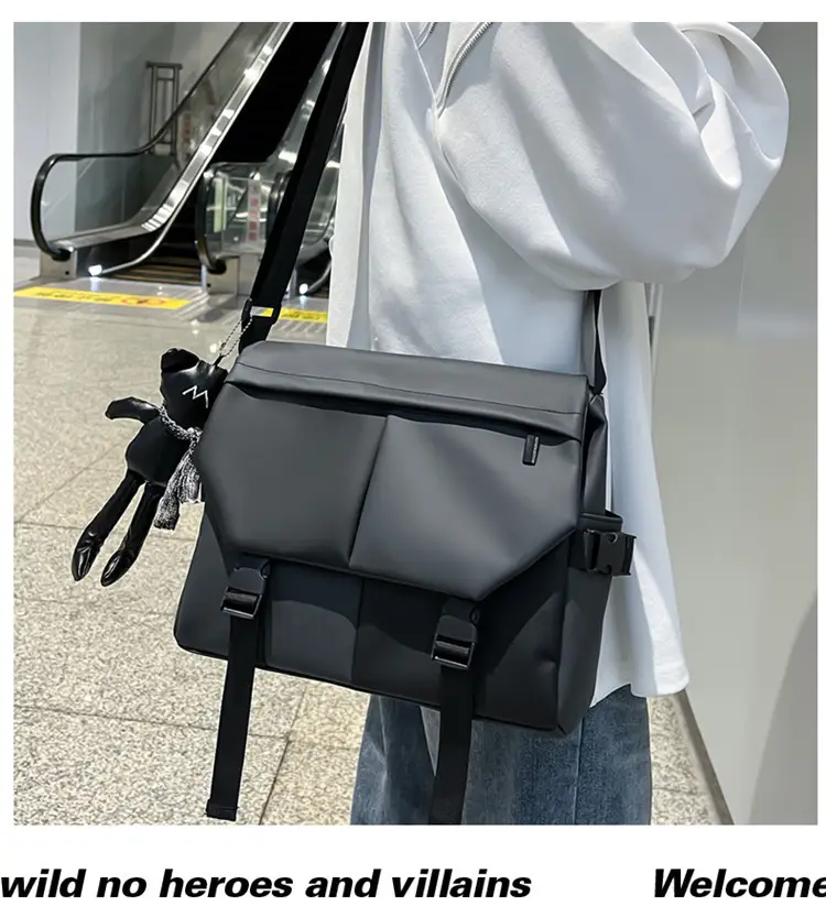 Black Satchel Crossbody Bag for Men Women — feature 30