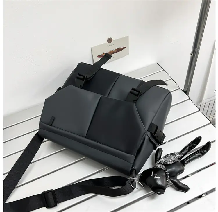 Black Satchel Crossbody Bag for Men Women — feature 41