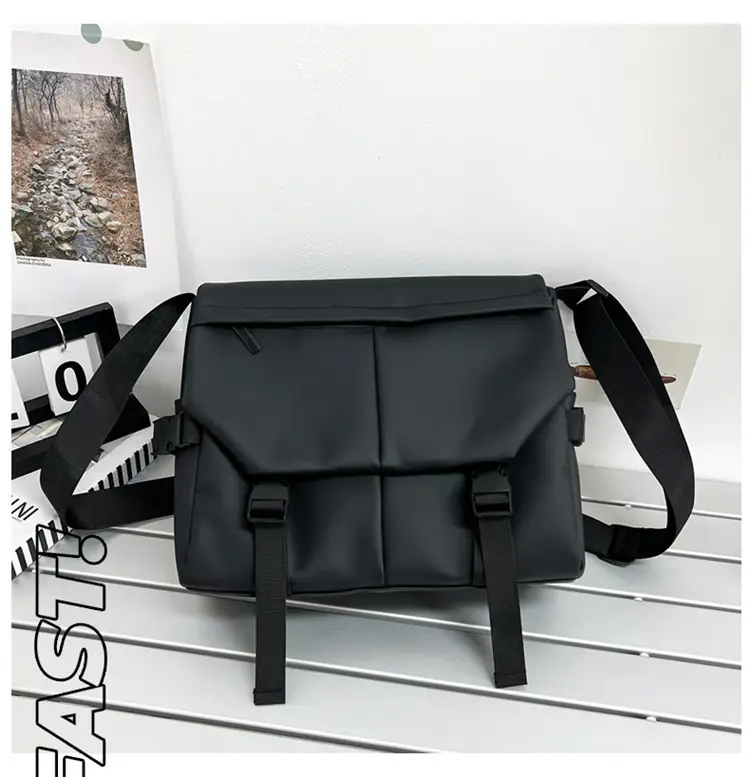 Black Satchel Crossbody Bag for Men Women — feature 42