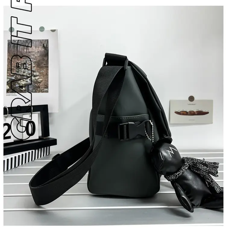 Black Satchel Crossbody Bag for Men Women — feature 47