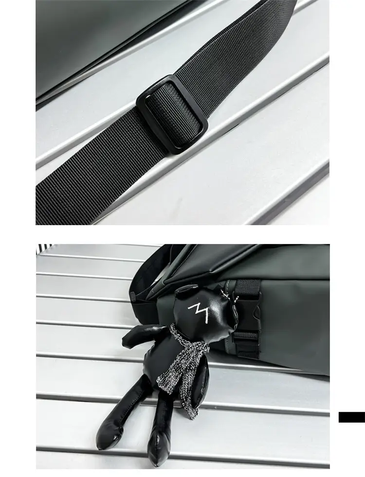 Black Satchel Crossbody Bag for Men Women — feature 52