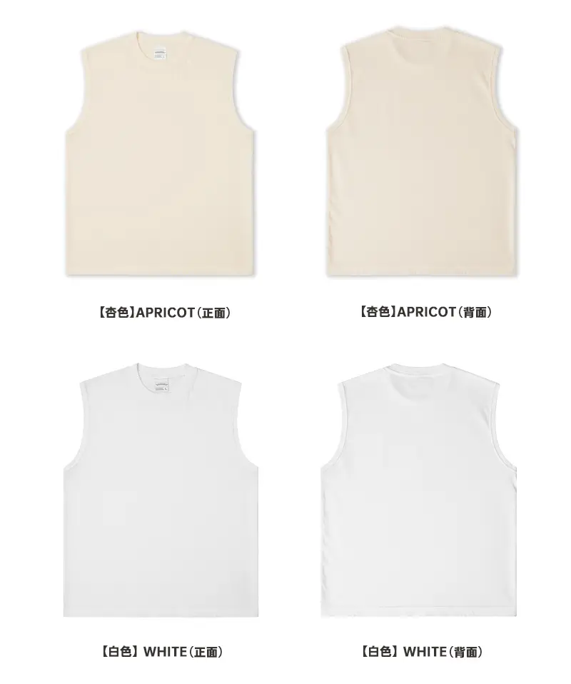 Vintage Cross-Border 260g Heavy Washed Black Sleeveless T-Shirt — feature 25