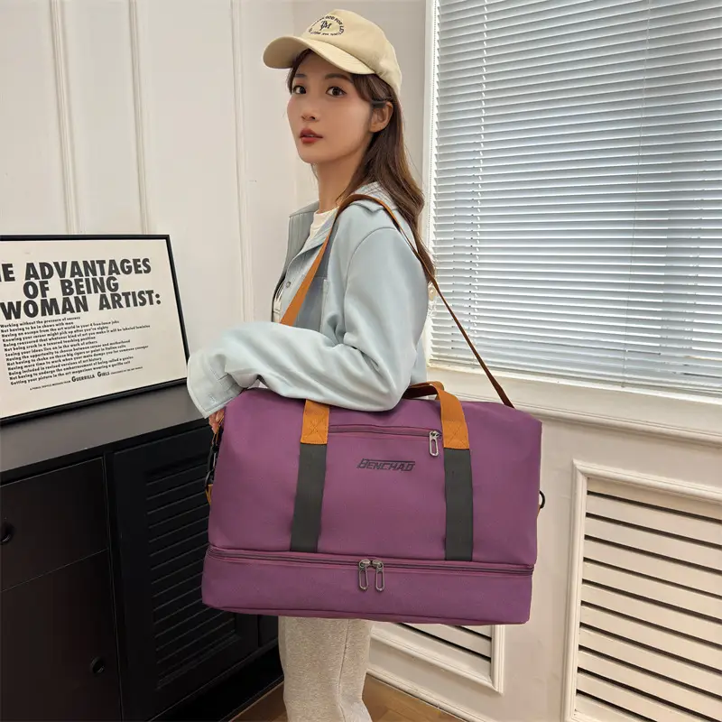 Crossbody Yoga Fitness Bag Large Capacity Dry Wet Separated