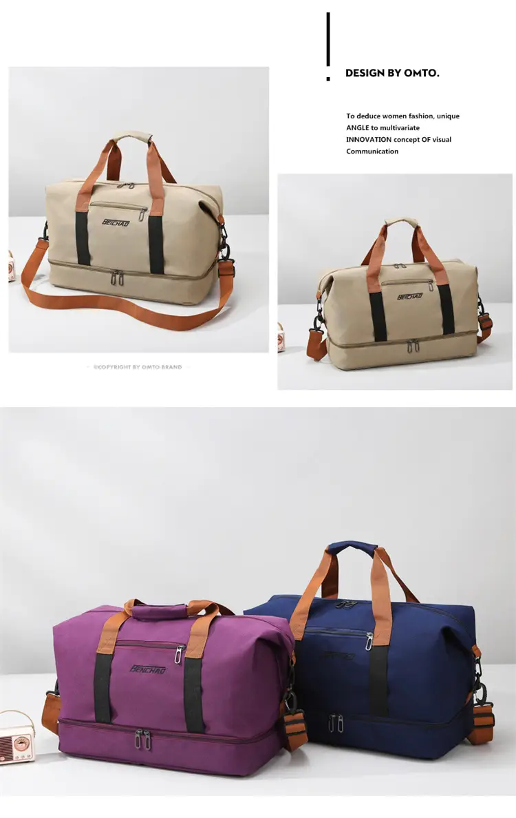 Crossbody Yoga Fitness Bag Large Capacity Dry Wet Separated — feature 19