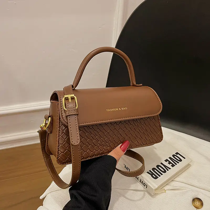 Brown Western Style Small Square Bag for Women - Image 3