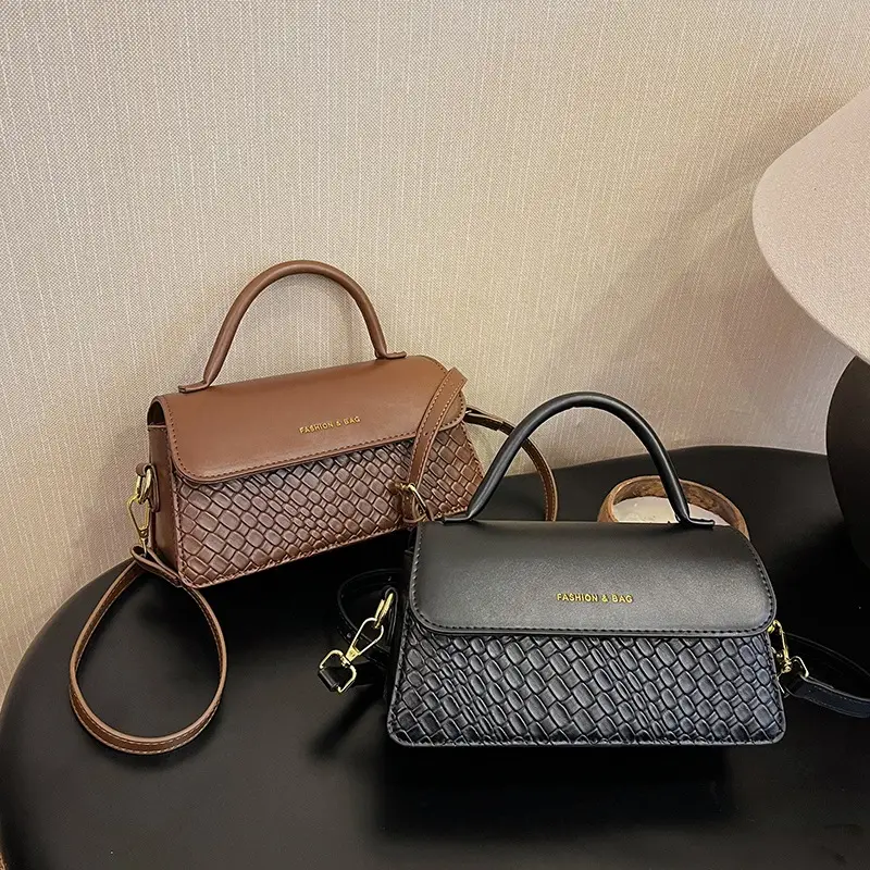 Brown Western Style Small Square Bag for Women - Image 4